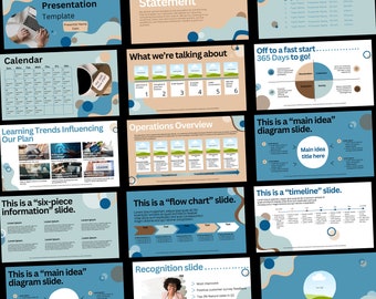15-Slide Presentation Deck Template | Modern Pitch, Strategy, Webinar Slides | Editable Slide Deck for Canva, PowerPoint & Google Slides
