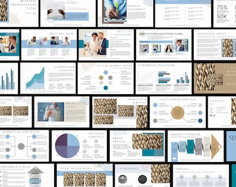 30-Slide Business Presentation Template | Canva, PowerPoint & Google Slides | Inform, Educate, Motivate and Persuade | Sales Pitch Deck