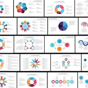 20 Cycle Infographics, Minimal, Modern, Editable, Template for Canva, Google Slides, PowerPoint, Enhance Presentation