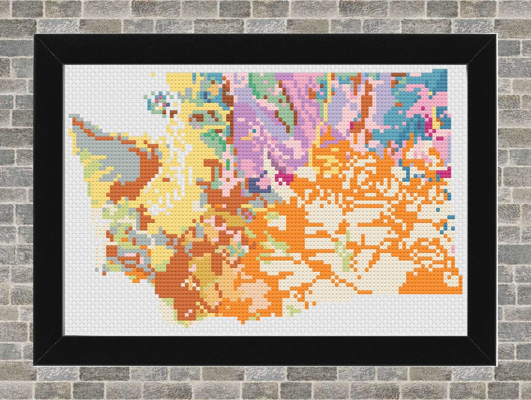 Washington Pattern Washington Geology Cross Stitch Pattern - Etsy