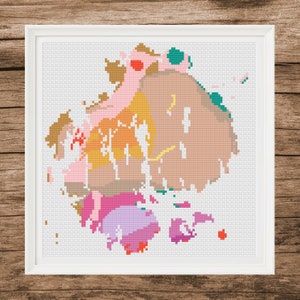 Acadia National Park Geology Cross Stitch Pattern