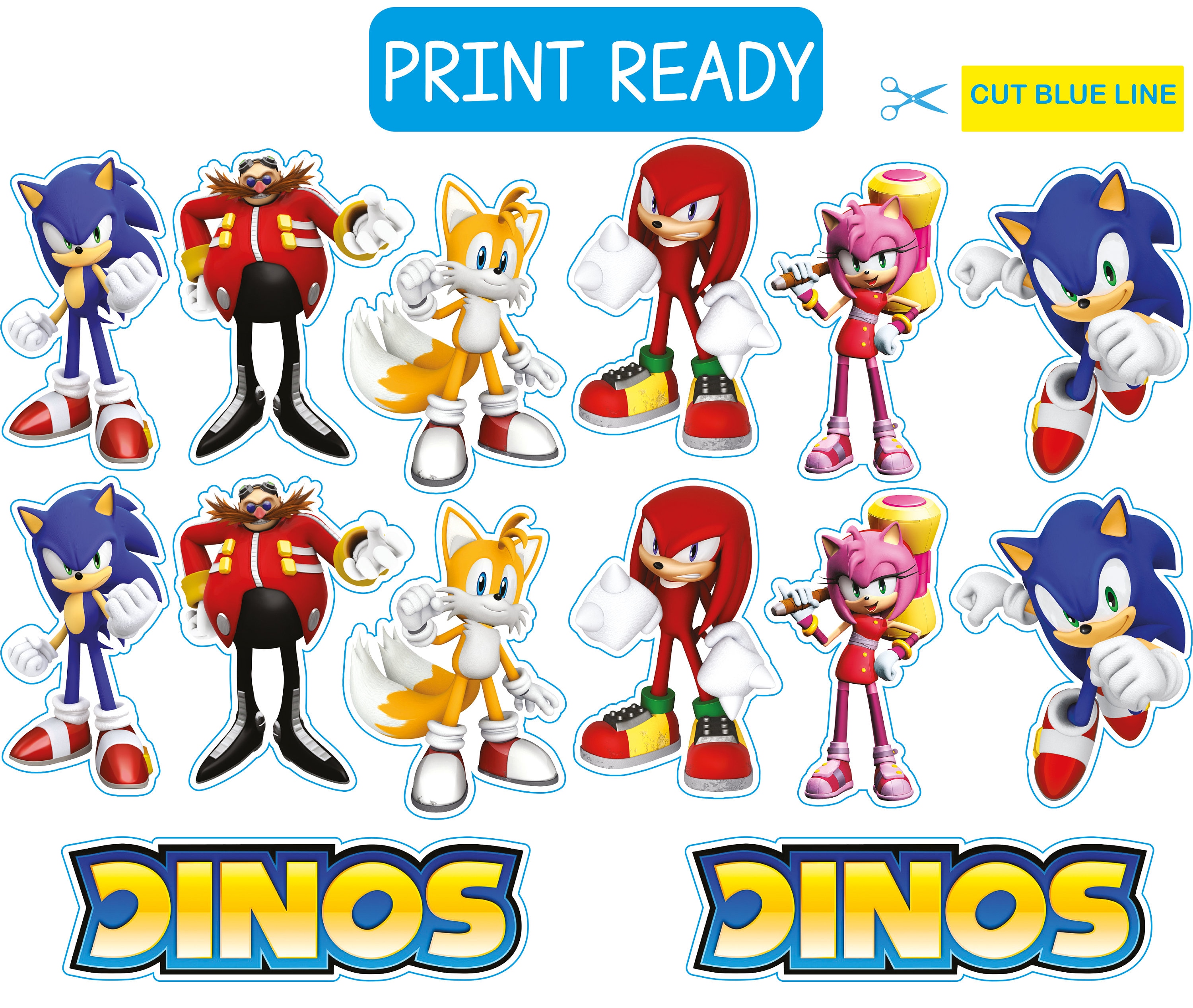 Sonic Cake Topper – MAD Prints LLC.