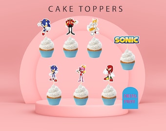 3D file CAKE TOPPER CAKE TOPPER - SONIC 🍰・3D printable model to  download・Cults