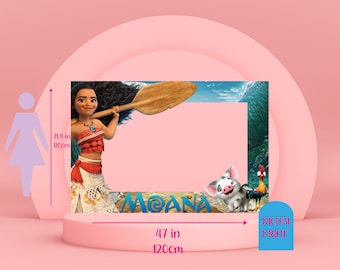 Digitaler Selfie-Rahmen Moana. Fotorequisite im Moana-Stil. Selfie-Rahmen (nur digitale Datei)