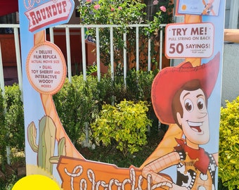 Woody Selfie-Rahmen, Toys Story Photo Booth, digitaler Woody Selfie-Rahmen, Cowboy-Party, Woody Photo Booth.