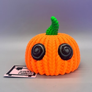 Crocheted Pumpkin | Glow in the Dark | 3D Printed Fidget