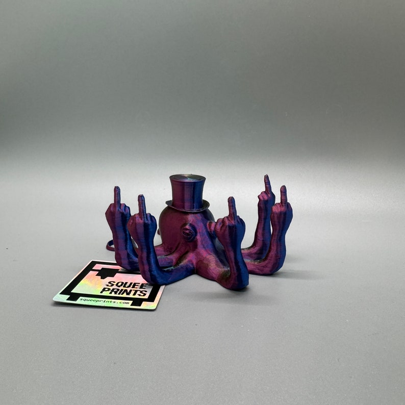 Sir Fucktopus Prank Gift Middle Finger Octopus image 3