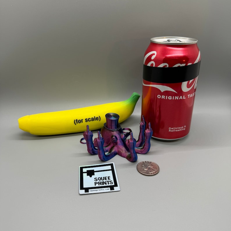 Sir Fucktopus Prank Gift Middle Finger Octopus image 2
