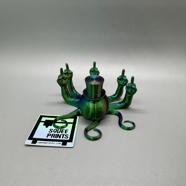 Sir Fucktopus Prank Gift Middle Finger Octopus image 5