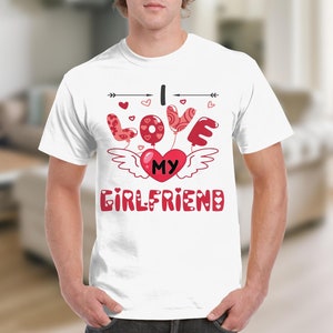 I love my Crazy Girlfriend T-Shirt, I love my crazy boyfriend shirts, Matching Couples Tees, Gift for Girlfriend, Gift for Boyfriend