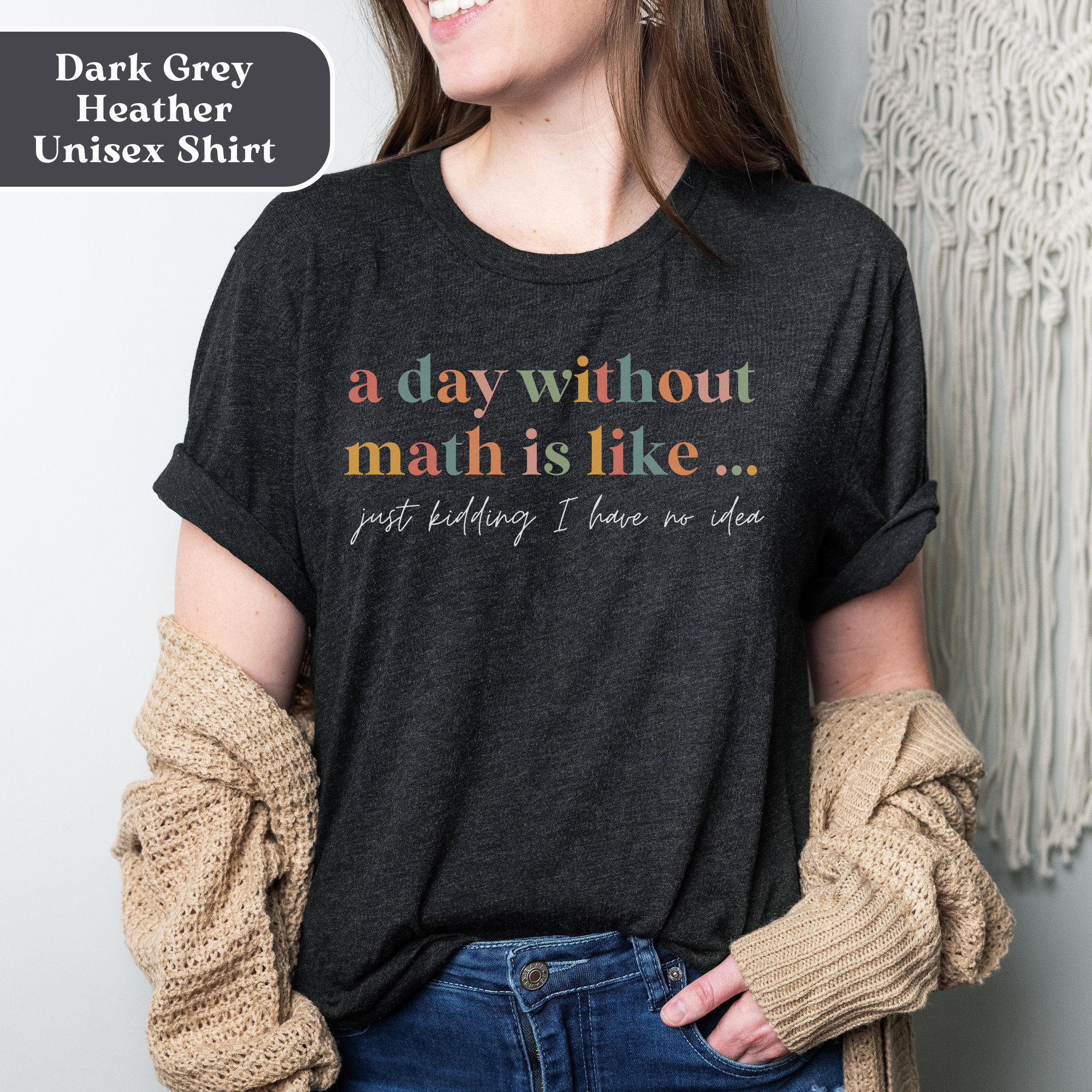A Day Without Math is Like T-shirt, Funny Shirt for Math Teacher, Math ...