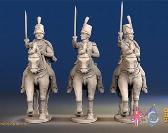 Napoleonic British Mounted Colonels - Shako - Set 2 - Multiple Scales
