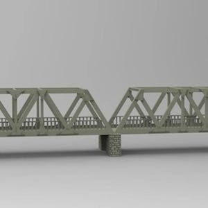 Terreno de ponte de aço - Versão 1 (Segunda Guerra Mundial) - Impresso em 3D para jogos de guerra históricos e dioramas.