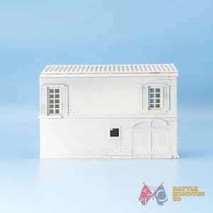 地中海風納屋建築物 - 歴史的ウォーゲームやジオラマ用に3Dプリントされています。