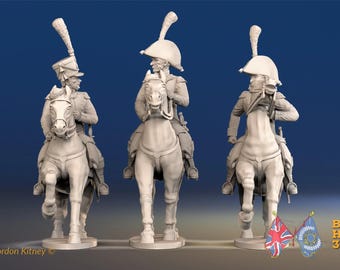Napoleonic French Mounted Colonels and Officers - Mixed Command - Multiple Scales