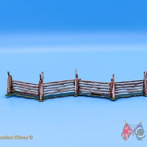 Split‑Rail Fence Snake Fence Terrain Variant 1 (American Civil War) - 3D Printed for Histotical Wargaming & Dioramas.