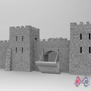 Norman Castle Walls - Wargaming in 15mm, 20mm, 1/72, 28mm, 40mm, 54mm