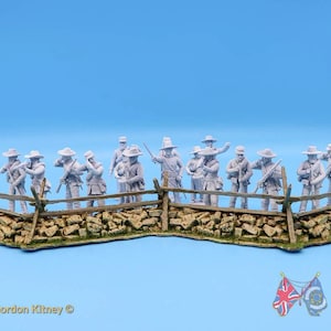 Split‑Rail Fence Terrain Variant 4 (American Civil War) - 3D Printed for Histotical Wargaming & Dioramas.