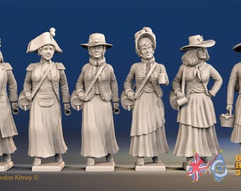 Napoleonic French Vivandières - Cantinières and Camp Followers - Multiple Scales