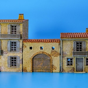 Mediterranean Gatehouse and Side Buildings - 3D Printed for Histotical Wargaming & Dioramas.