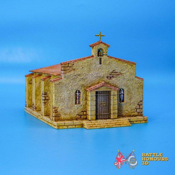 Mediterranean Small Church -  6mm, 10mm, 15mm, 20mm, 25mm, 28mm (Wargames, Historical Wargaming, Tabletop Games)