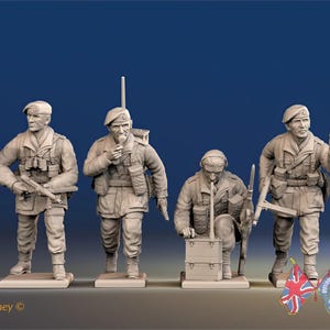 Britisches Marinekommando Green Beret Kommando - High-Detail 3D Drucke für Wargaming, Dioramen, Sammler und Modelleisenbahnen 6 mm - 75 mm