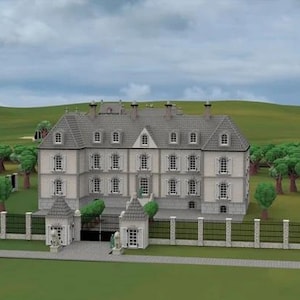 WW2 Normandy Château Estate - French Command Post Terrain - Multiple Scales
