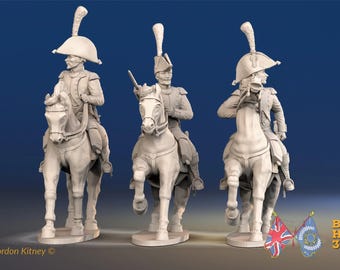 Napoleonic French Mounted Colonels - Bicorne - Set 2 - Multiple Scales
