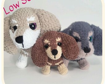 Low Sew Alaric Crochet Pattern, Dachshund, Dog, Amigurumi PDF