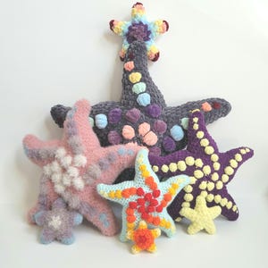 Schema per la stella marina mamma e bambino senza cuciture, Amigurumi PDF
