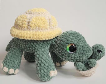 No Sew - Low Sew Mama And Baby Turtle Pattern, Amigurumi PDF