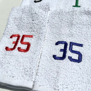 Personalized sport towel customized sweat towel embroidered sport towel personalized  number athlete gift school towel gym towel rally towel