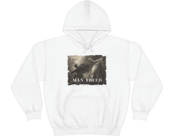 MAN FREED Design Hooded Sweatshirt
