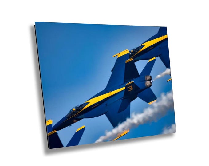 Blue Angels No. 3 Air Show Print - Thrilling Air Acrobatics High-Speed Jets in Action - Navy Aviation Photo Wall Art for Home & Office Decor
