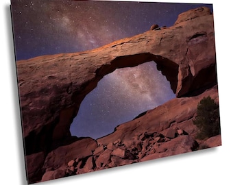 Arches National Park Milky Way Print: Celestial Night Sky Landscape