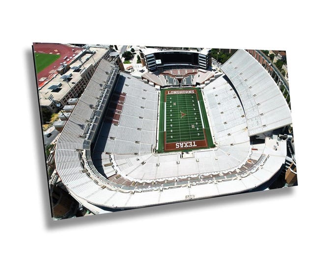 Texas Longhorn's Stadium Canvas Wall Art, American Football Stadium Photography Print, Sport Wall Art for Home or Office Room Decor