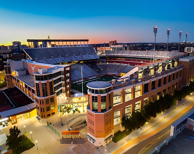 Texas Longhorn's Stadium Entrance Canvas Wall Art, American Football Stadium Photography Print, Sport Wall Art for Home or Office Room Decor