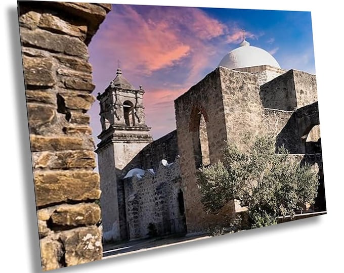 Mission San Jose Rose Window Canvas Art, Architectural Photography Home Decor Print,Historical Architecture Wall Artwork Gift for him or her