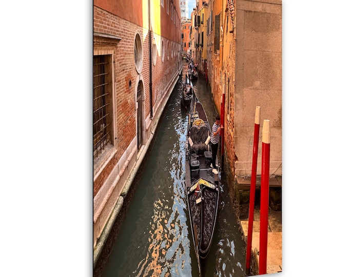 Traffic Jam, Gondola, GrandCanal, boat traffic, Venice