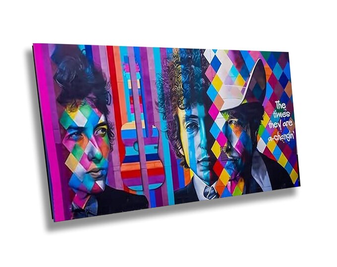 Dylan Mural Canvas Wall Art, Bob Dylan Photography, Iconic Minneapolis Mural Photo Print, Modern Unique Office or Home Room Wall Decoration
