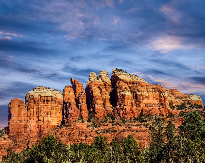 Sedona Red Rock Sunset Wall Art Print - Desert Oasis Southwestern Nature Photo Print - Arizona Nature Landscape Decor for Home or Office