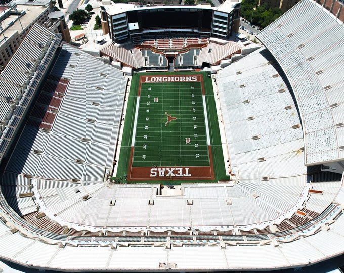 Texas Longhorn's Stadium Canvas Wall Art, American Football Stadium Photography Print, Sport Wall Art for Home or Office Room Decor