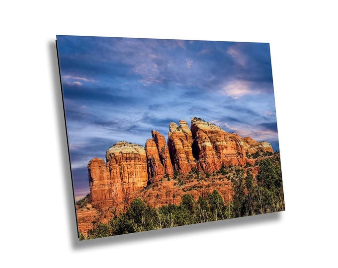 Sedona Red Rock Sunset Wall Art Print - Desert Oasis Southwestern Nature Photo Print - Arizona Nature Landscape Decor for Home or Office