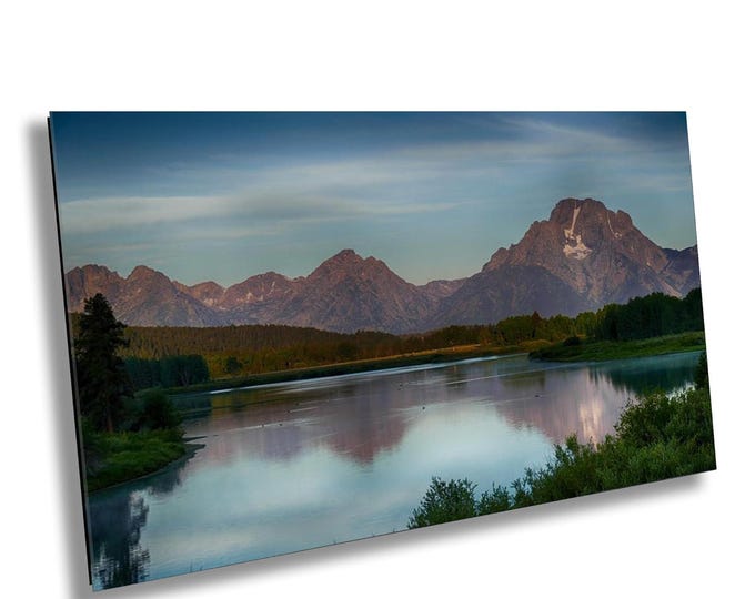 Oxbow Bend Tetons Sunrise Print - Yellowstone National Park Photography - Majestic Mountain View Wall Art for Home or Office Decor