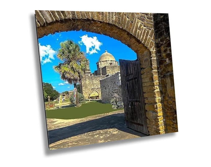 Mission San Jose Canvas Print, Spanish Colonial Architecture, San Antonio Historic Stone Building Wall Art for Office or Home Wall Decor