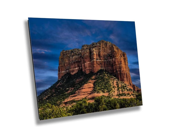 Cathedral Rock at Sunset Canvas Print - Sedona Arizona Red Rock Landscape Photography - Scenic Wall Art for Home, Office, or Cabin Decor
