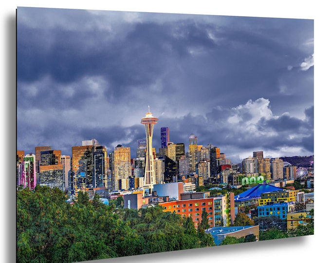 Seattle Skyline, Kerry Park, Cityscape, Night view