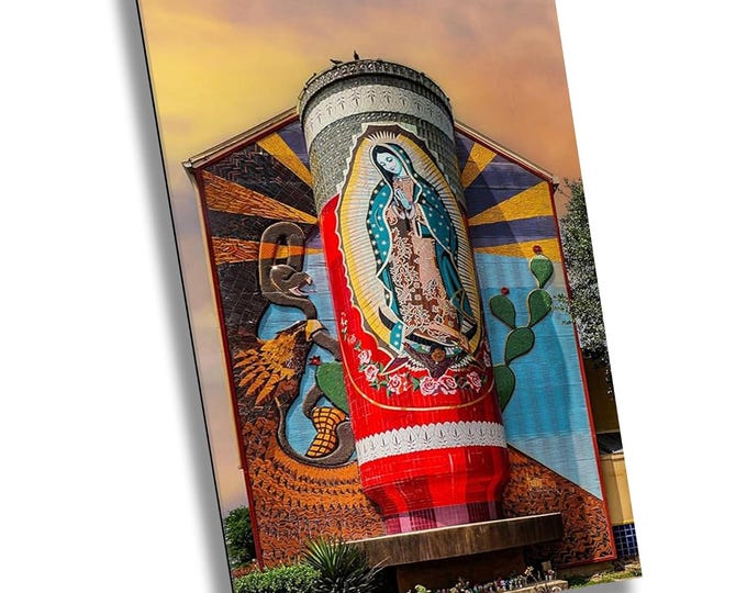 Virgin of Guadalupe Ornate Building Photo Print,Colorful Architectural Religious Photography,Historical Architecture Artwork Home Wall Decor