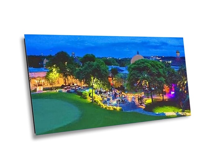 Elegant Wedding Reception Aerial View Canvas Print, Outdoor Celebration Drone Photography Wall Art, Scenic Home or Office Wall Decor,
