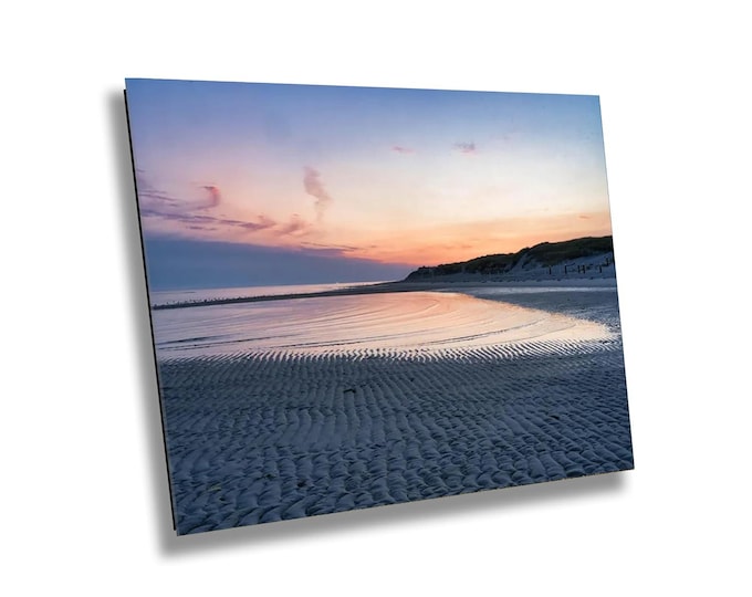 Sunrise at Mayflower Beach Print - Tidal Pools and Vibrant Sky Photography - Cape Cod Coastal Metal,Acrylic, Canvas Wall Art for House Decor